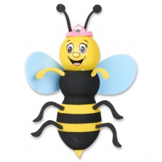 Tenna Tops Queen Bumble Bee Antenna Topper / Cute Dashboard Accessory (Blue Wings)